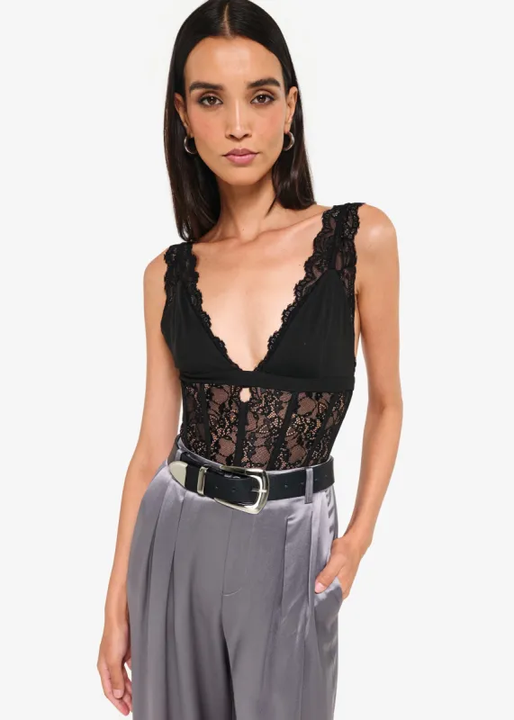 Carlotta Bodysuit Black sold by Cami NYC