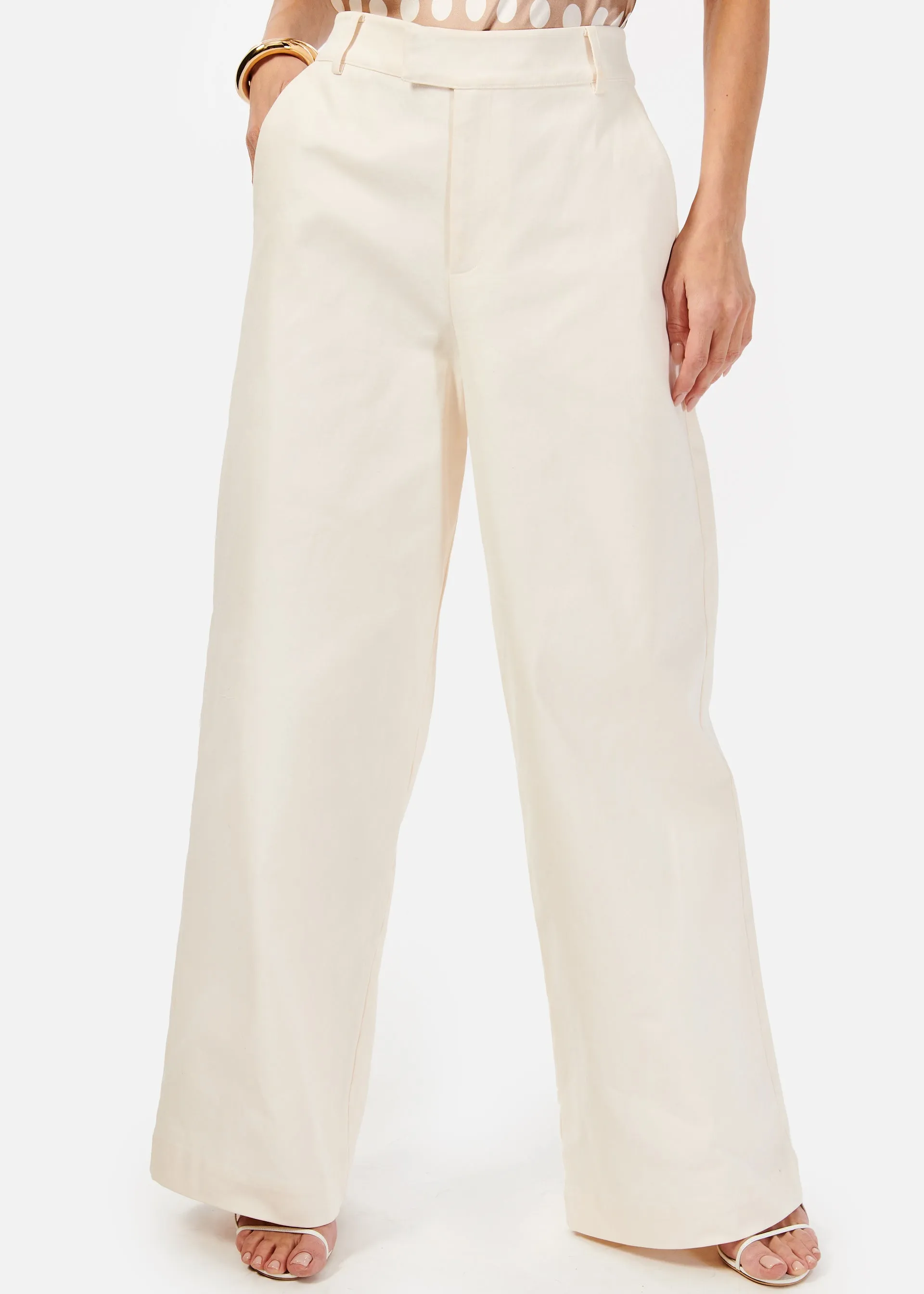 Anais Bull Denim Pant Macadamia sold by Cami NYC