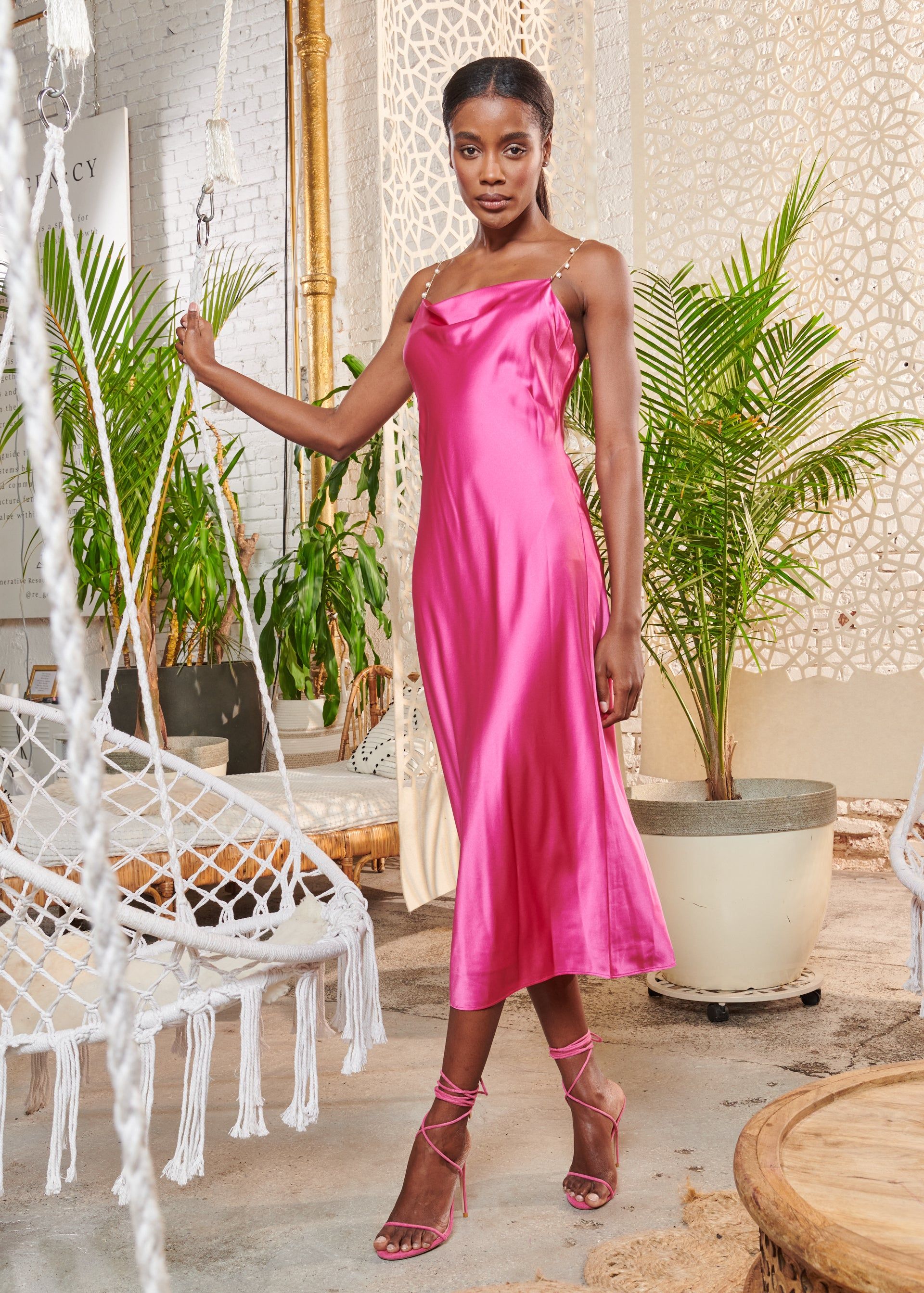 Shallon Dress Magenta sold by Cami NYC product image thumbnail 5