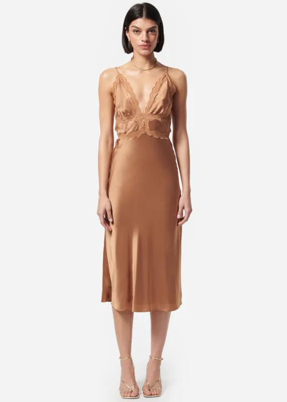 Bibiana Dress Sandalwood sold by Cami NYC