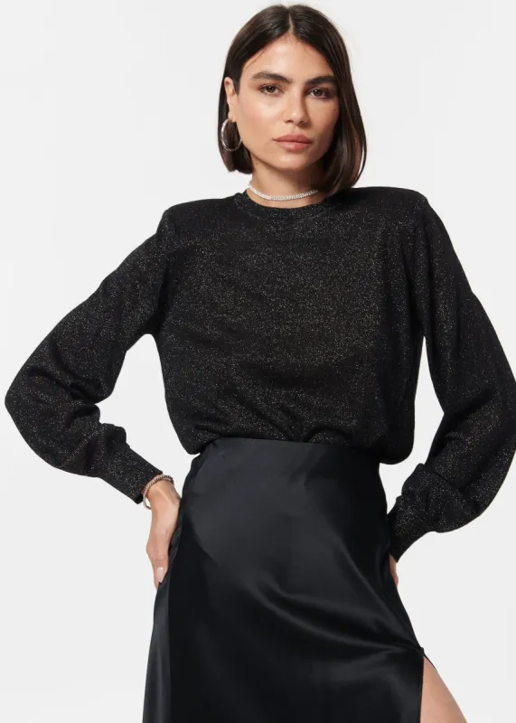 Gama Sweater Black Metallic sold by Cami NYC