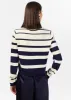 Kimbra Pearl Cardigan Shadow Stripe sold by Cami NYC