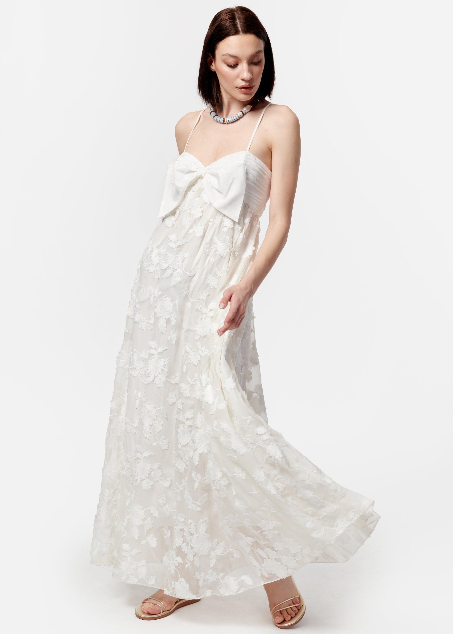 Loa Applique Dress White sold by Cami NYC product image thumbnail 3