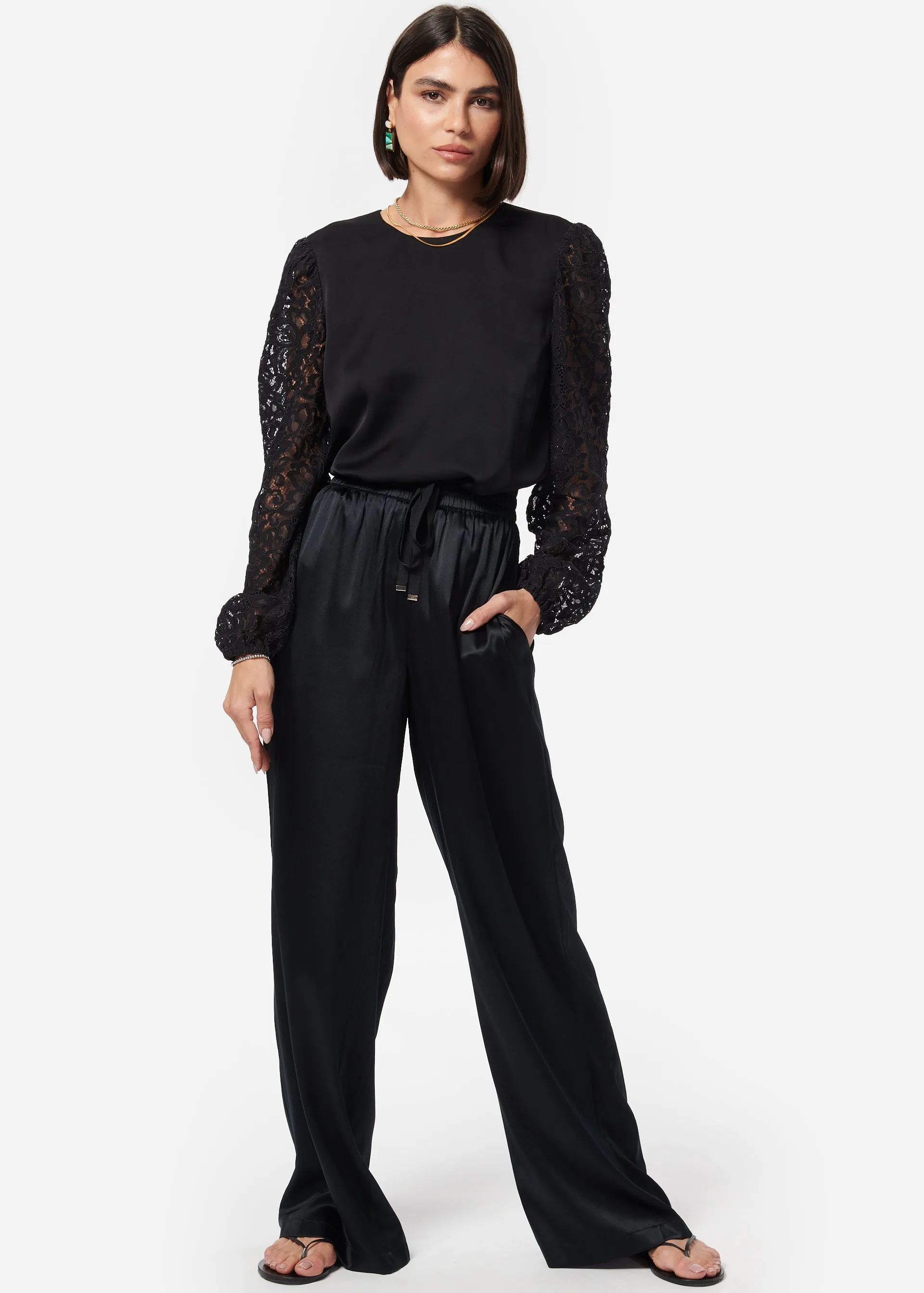 Sena Wide Leg Pant Black sold by Cami NYC product image thumbnail 2