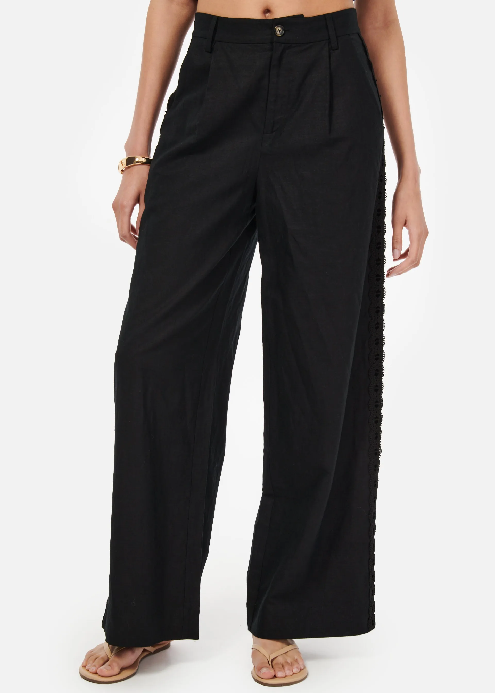 Akhila Wide Leg Pant Black sold by Cami NYC product image thumbnail 2