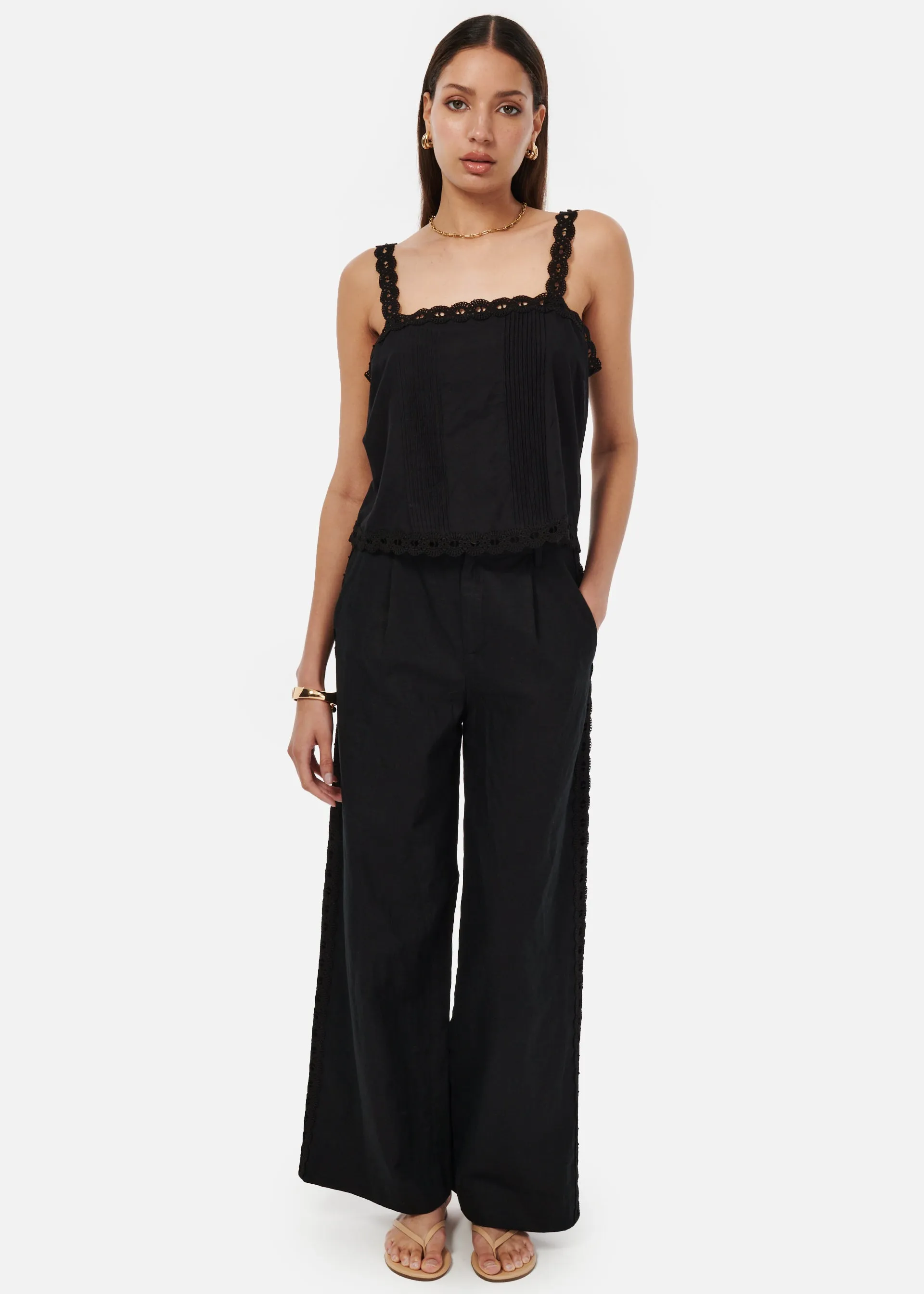 Akhila Wide Leg Pant Black sold by Cami NYC product image thumbnail 3