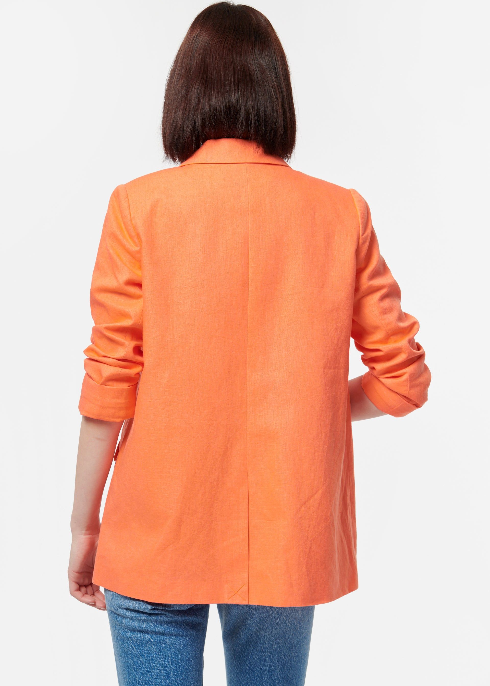 Owen Linen Blazer Papaya sold by Cami NYC product image thumbnail 5