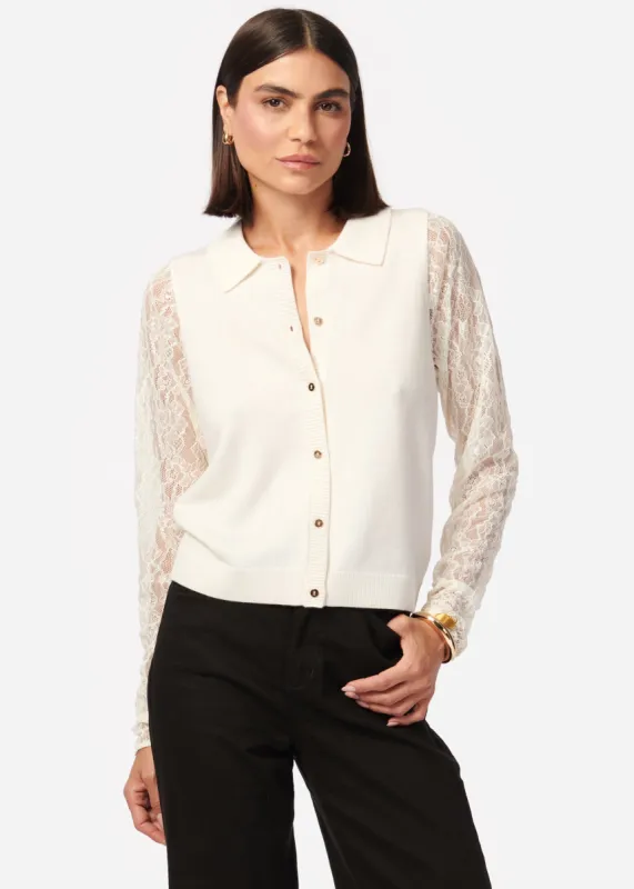 Priscilla Cardigan White sold by Cami NYC