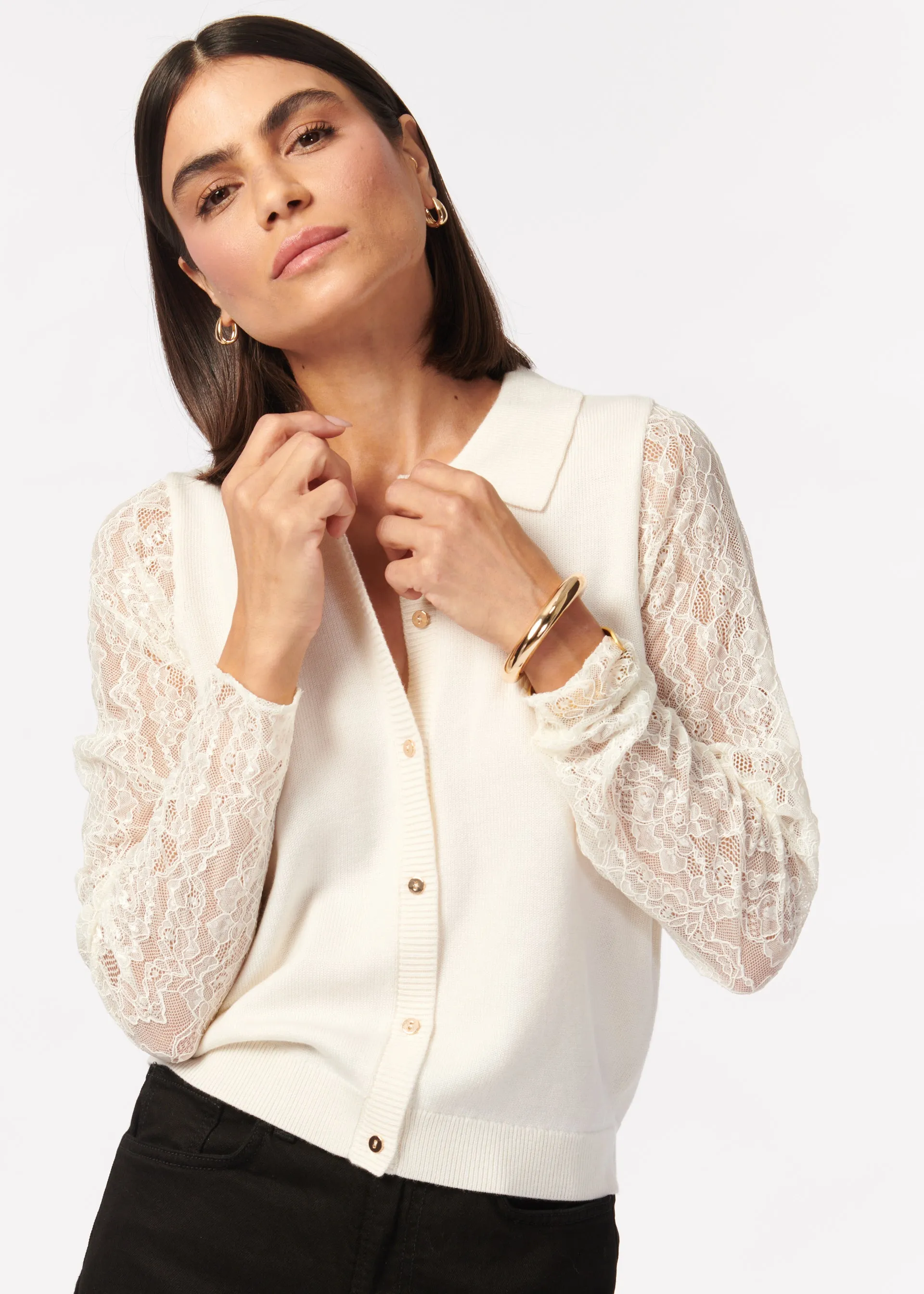 Priscilla Cardigan White sold by Cami NYC product image thumbnail 3