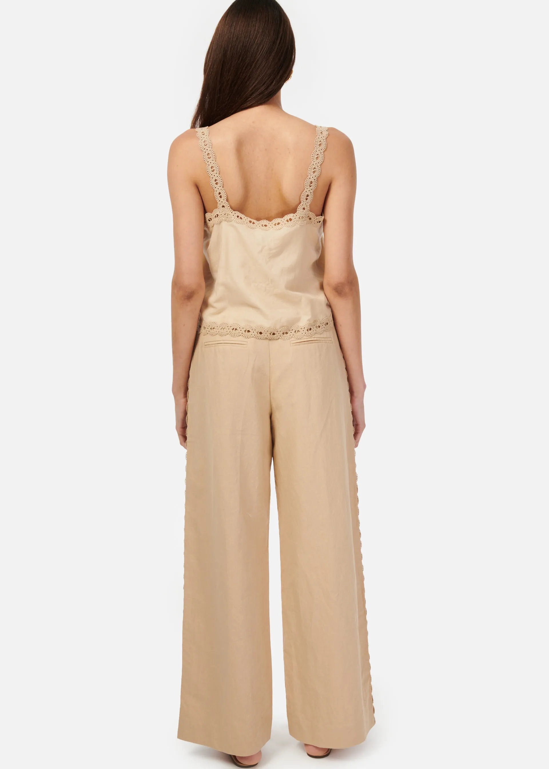 Akhila Wide Leg Pant Irish Cream sold by Cami NYC product image thumbnail 4