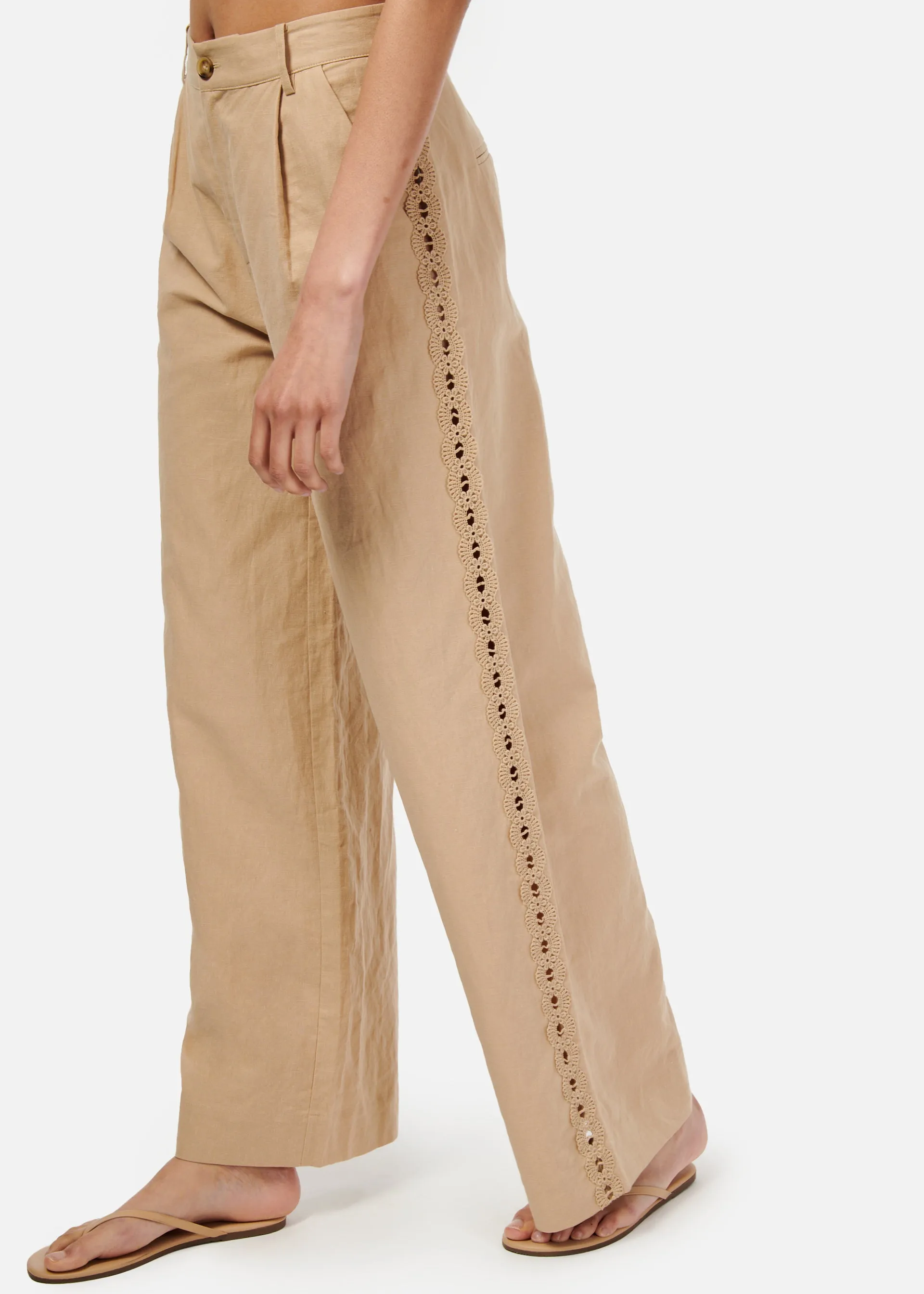 Akhila Wide Leg Pant Irish Cream sold by Cami NYC product image thumbnail 3