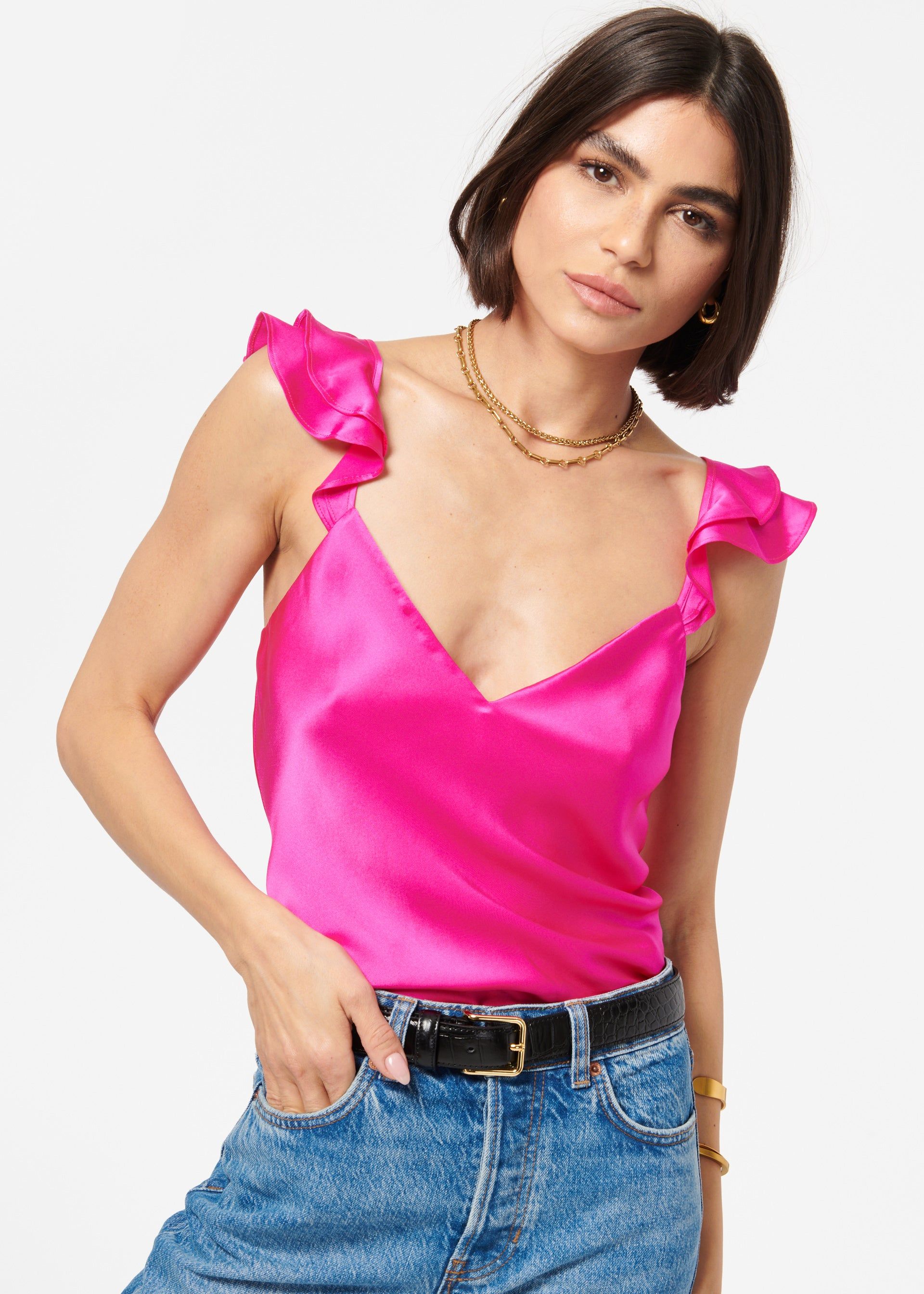 Damaris Cami Neon Pink sold by Cami NYC product image thumbnail 3