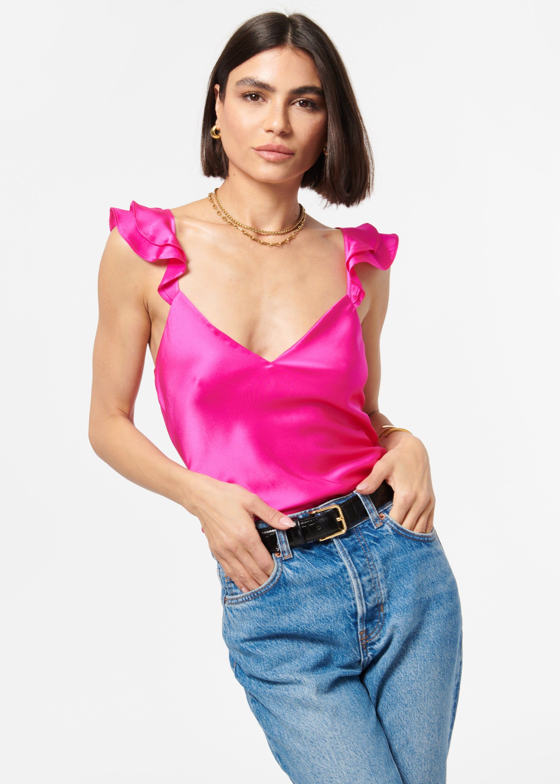 Damaris Cami Neon Pink sold by Cami NYC