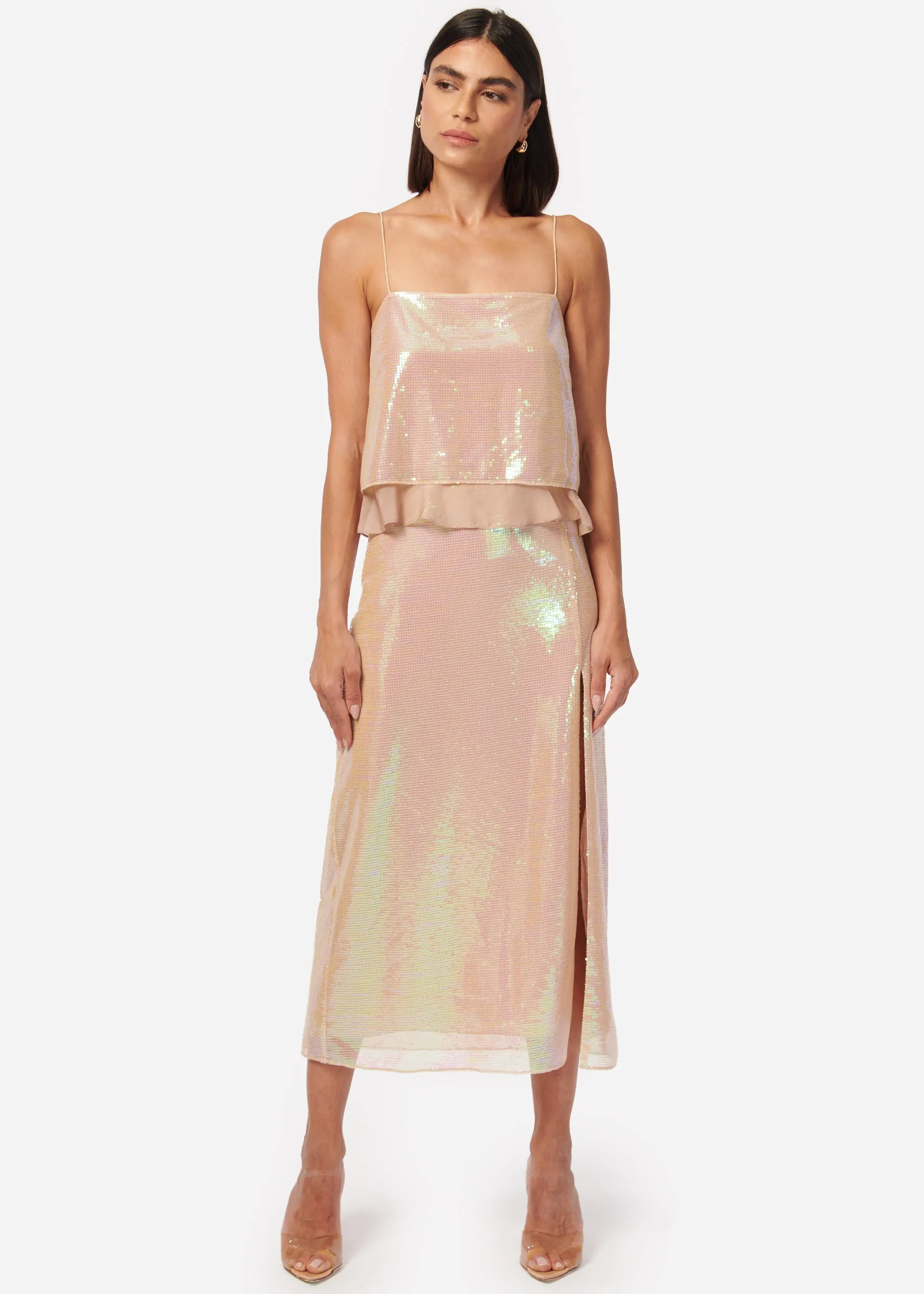 Jojo Sequin Camisole Opal Sequin sold by Cami NYC product image thumbnail 2