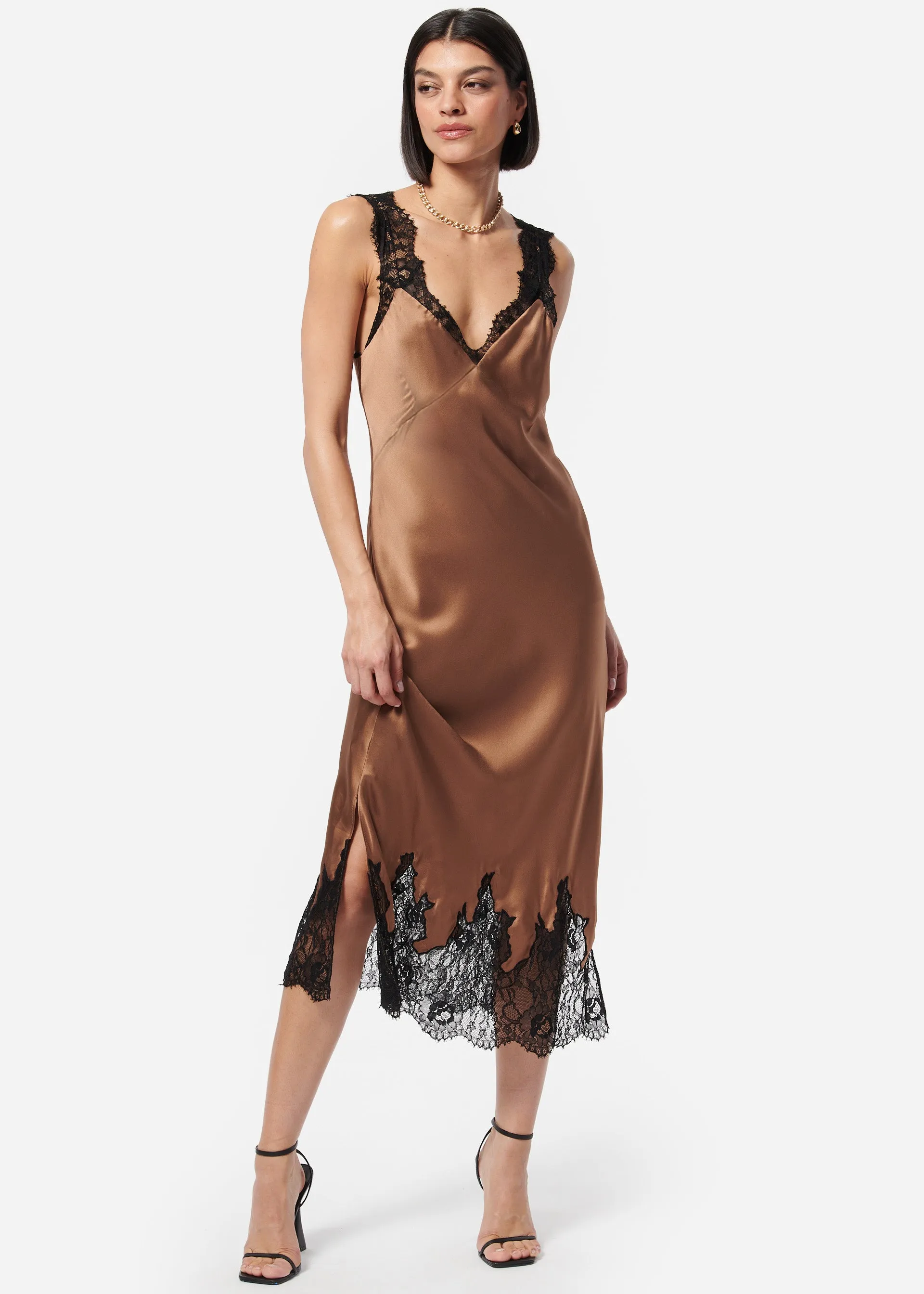 Ramila Dress Caramel sold by Cami NYC
