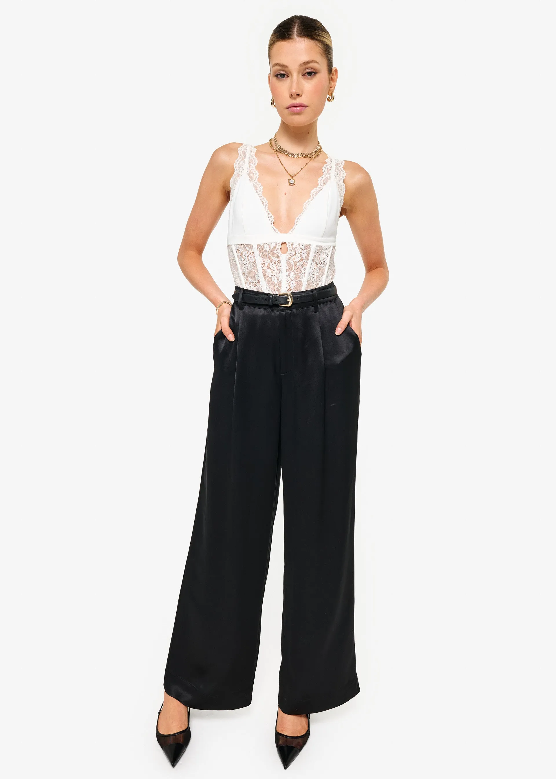 Noura Wide Leg Pant Black sold by Cami NYC product image thumbnail 2
