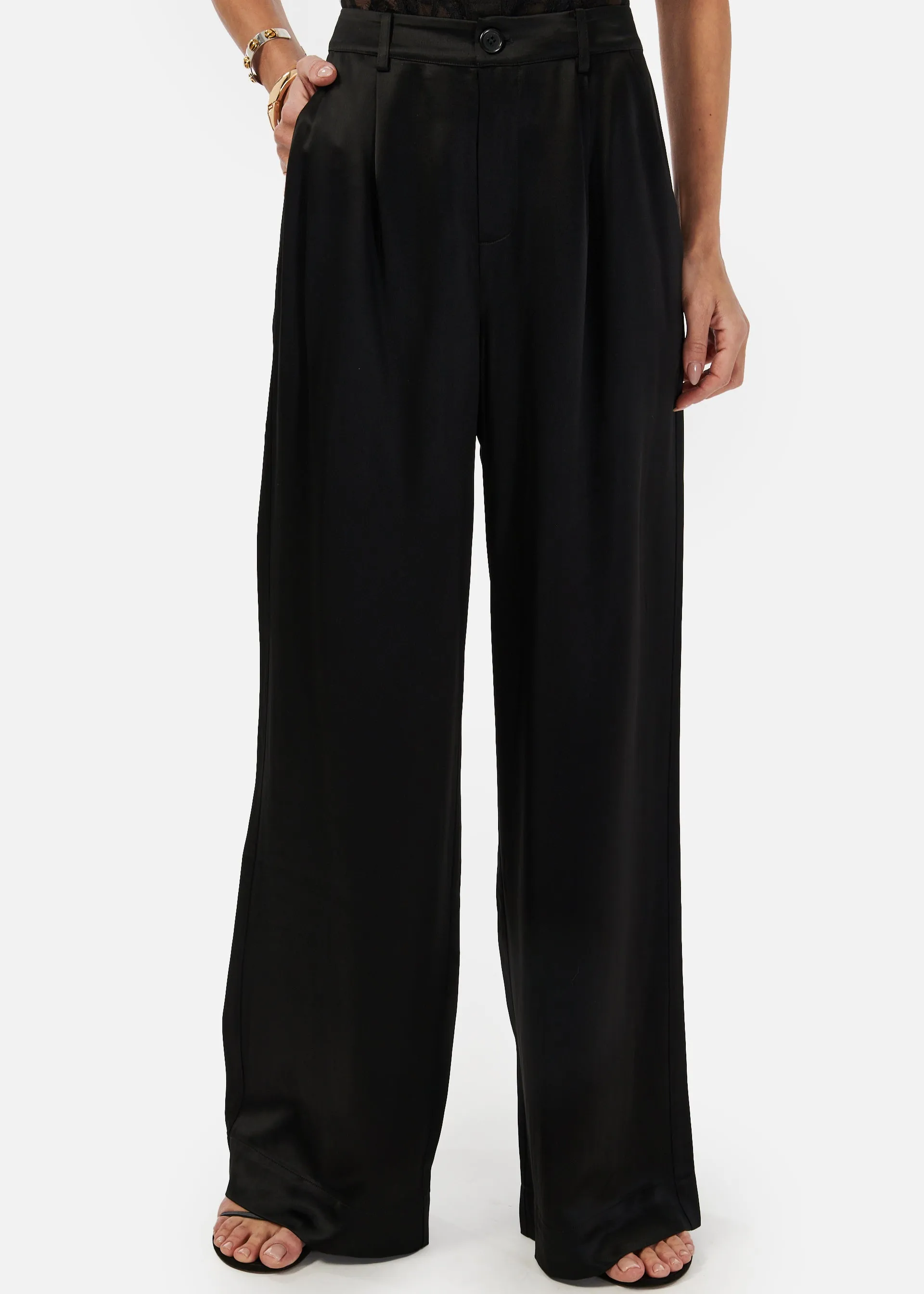 Noura Wide Leg Pant Black sold by Cami NYC