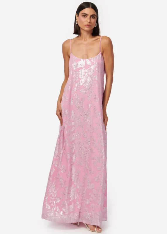 Luz Metallic Dress Metallic Fondant sold by Cami NYC