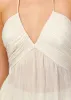 Rhea Metallic Chiffon Camisole White sold by Cami NYC