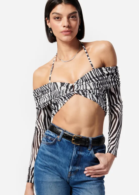 Rosalia Top Zebra Stripe sold by Cami NYC