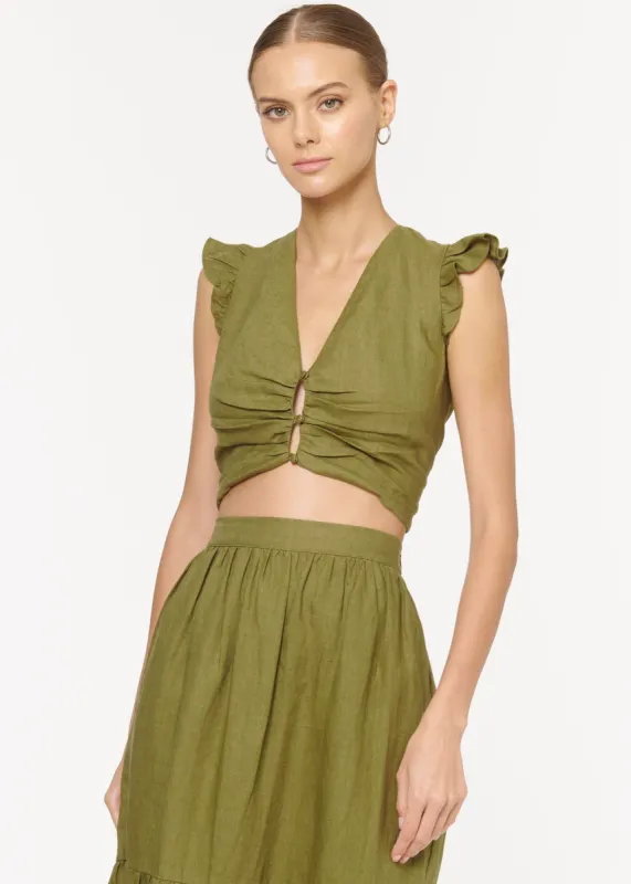 Pilar Top Tea Leaf sold by Cami NYC