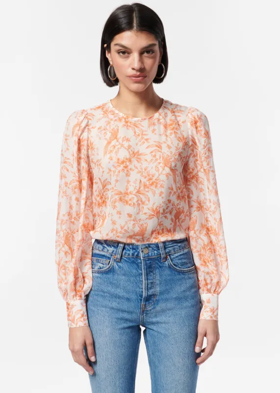 Analys Top Papaya Toile sold by Cami NYC