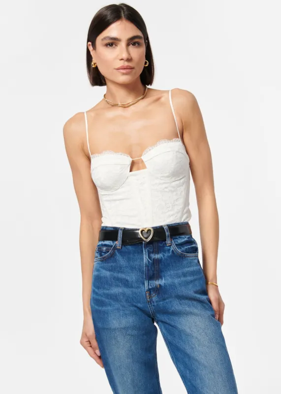 Adri Bodysuit White sold by Cami NYC