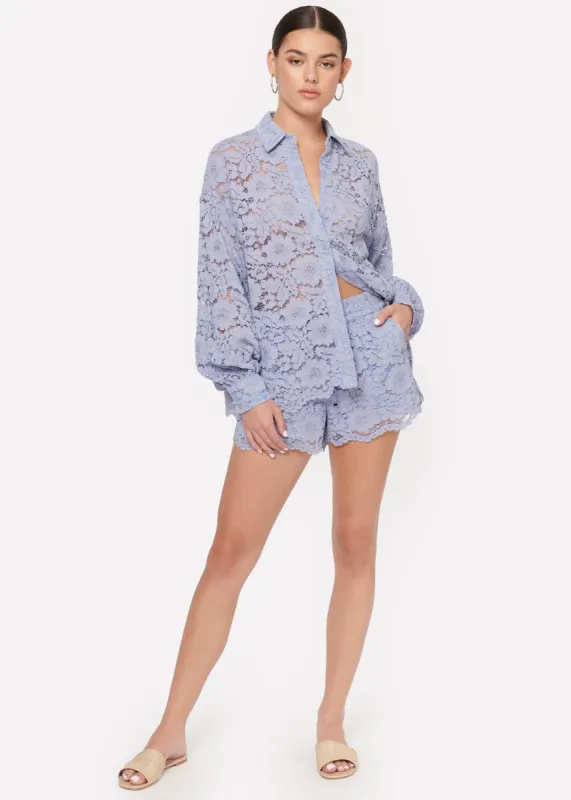 Belkis Lace Top Cornflower sold by Cami NYC