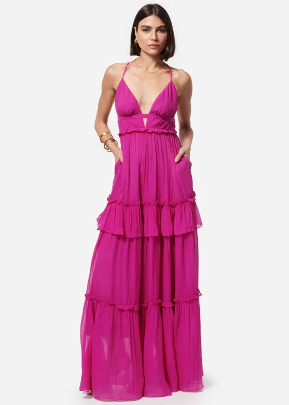 Doris Chiffon Dress Dahlia sold by Cami NYC