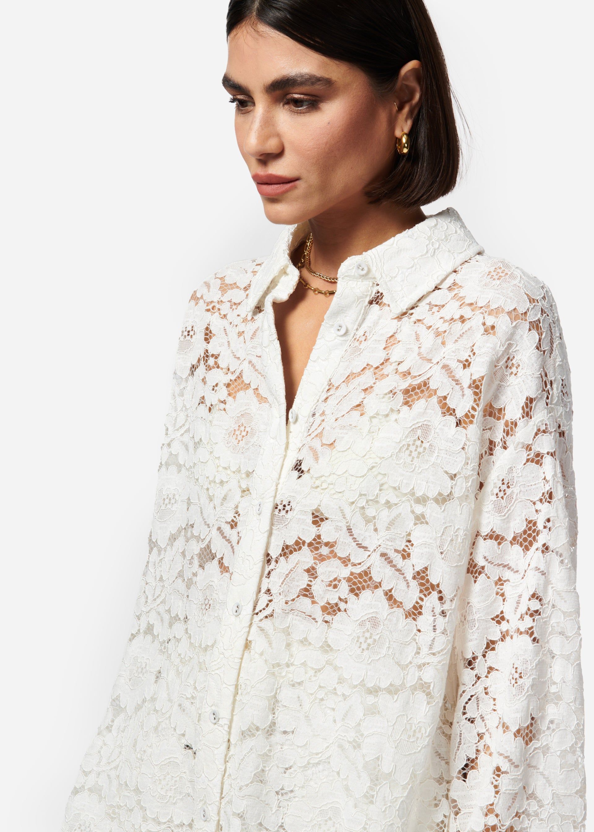 Belkis Lace Top White sold by Cami NYC product image thumbnail 5