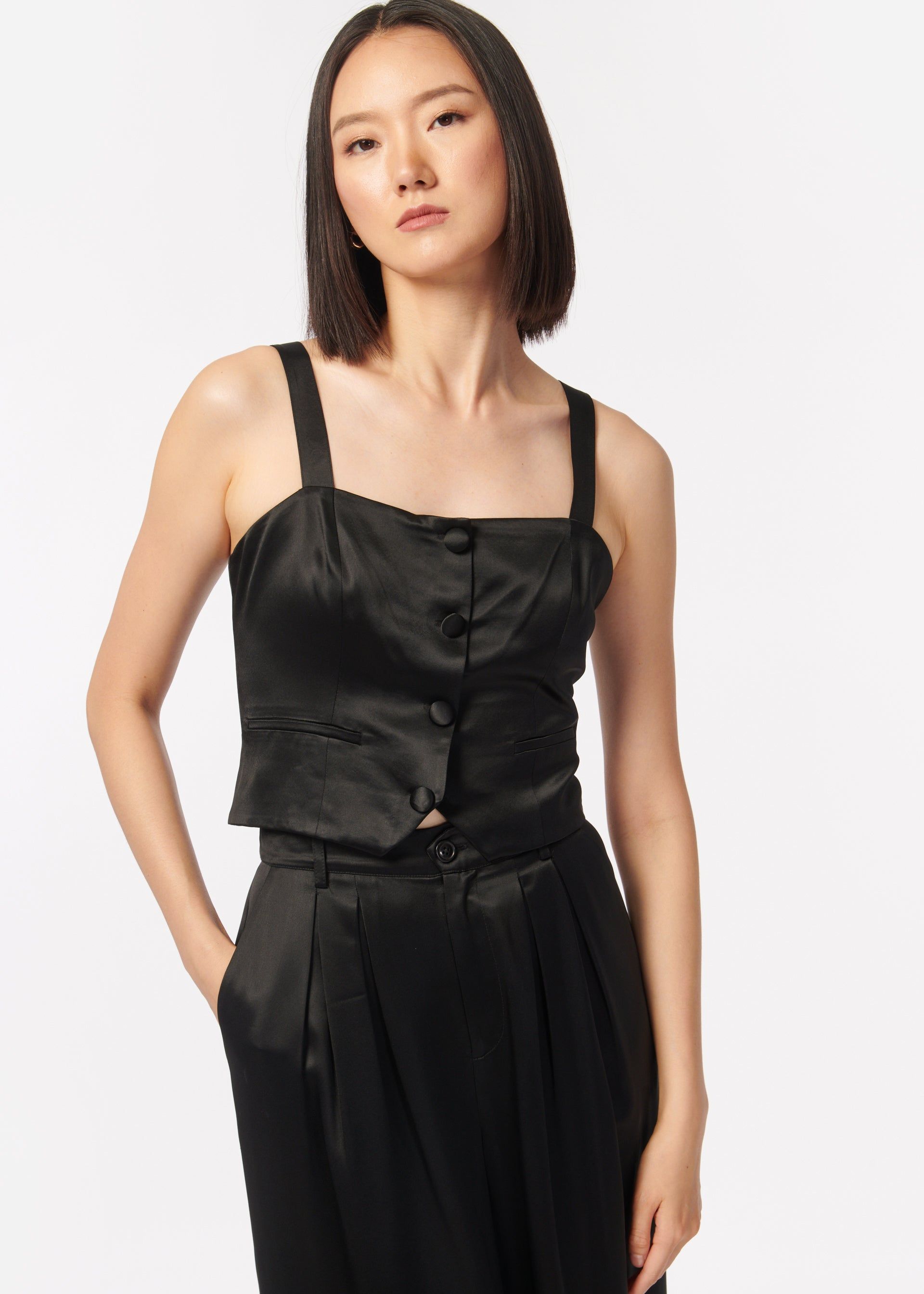 Berta Cami Black sold by Cami NYC