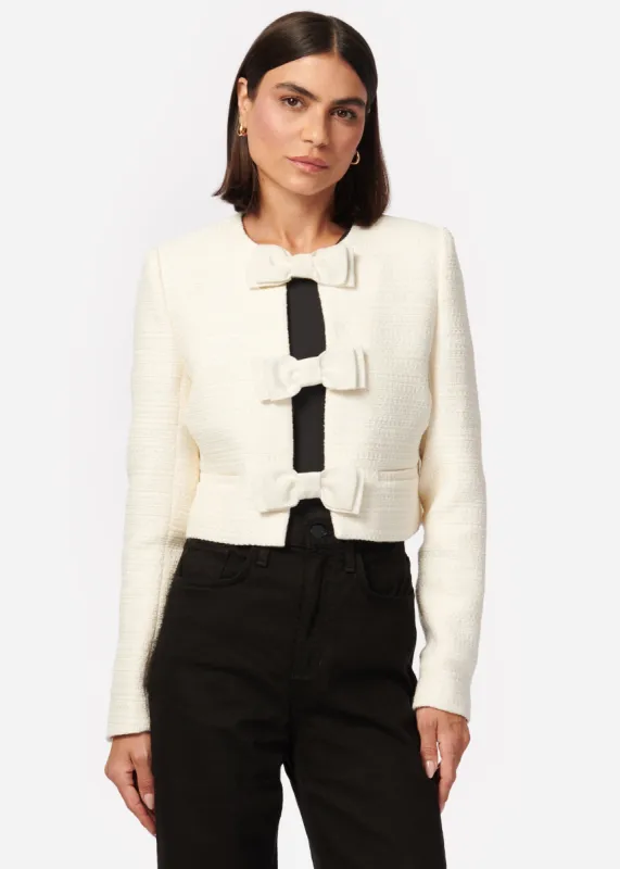 Evangeline Boucle Blazer Cream sold by Cami NYC