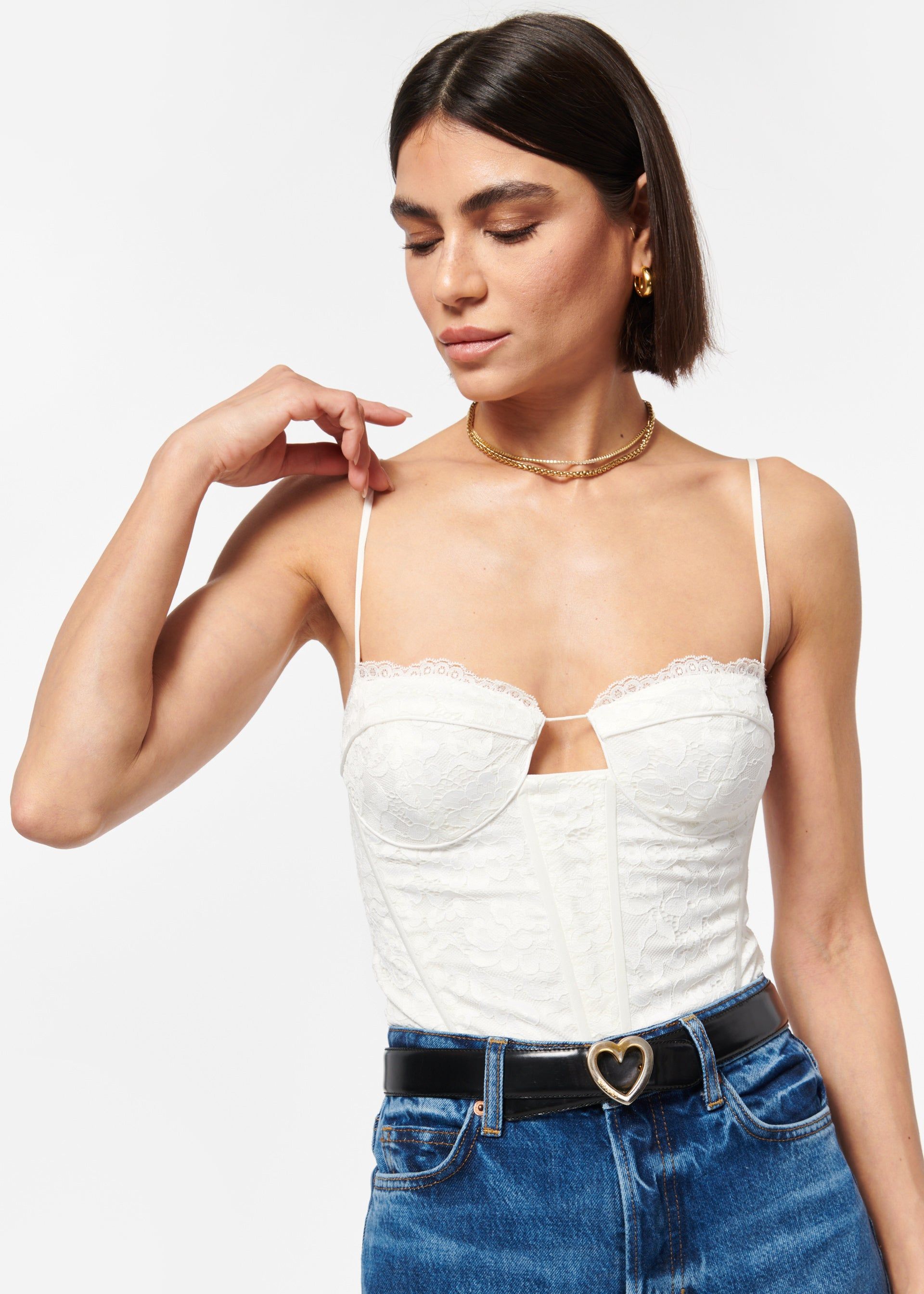 Adri Bodysuit White sold by Cami NYC product image thumbnail 4