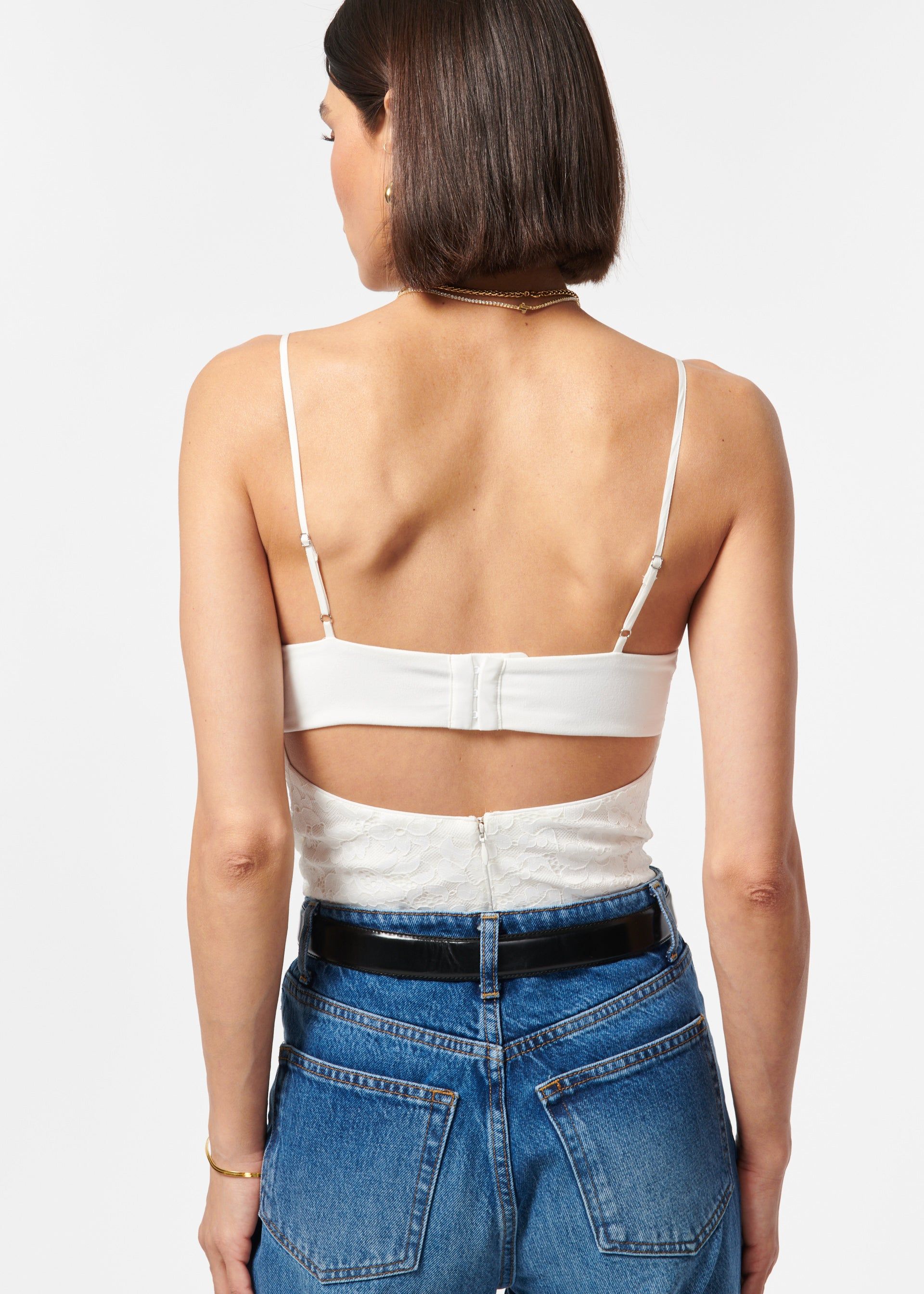 Adri Bodysuit White sold by Cami NYC product image thumbnail 5