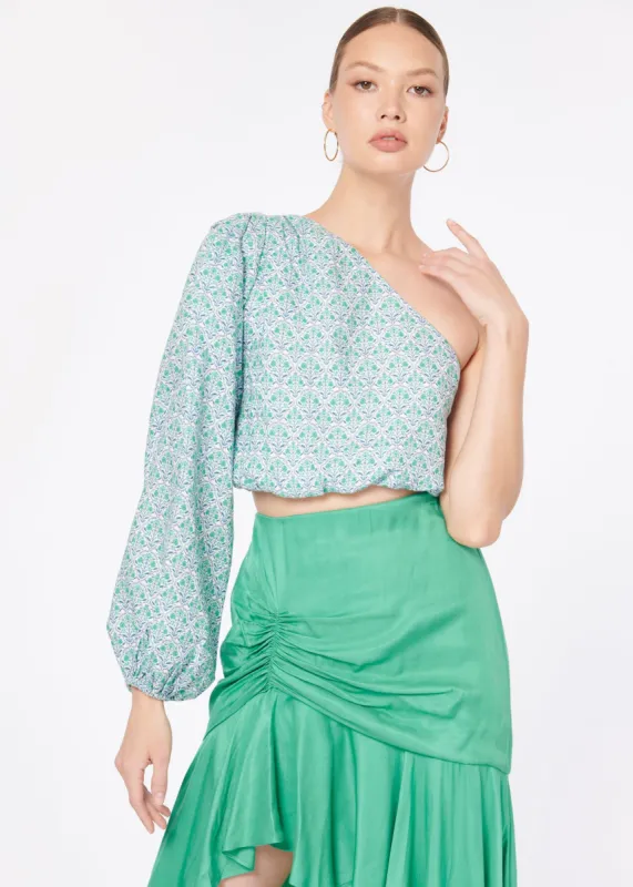 Lenore Crop Top Turquoise Wallpaper made by CAMI