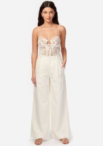 Cadiz Wide Leg Pant Ceramic sold by Cami NYC