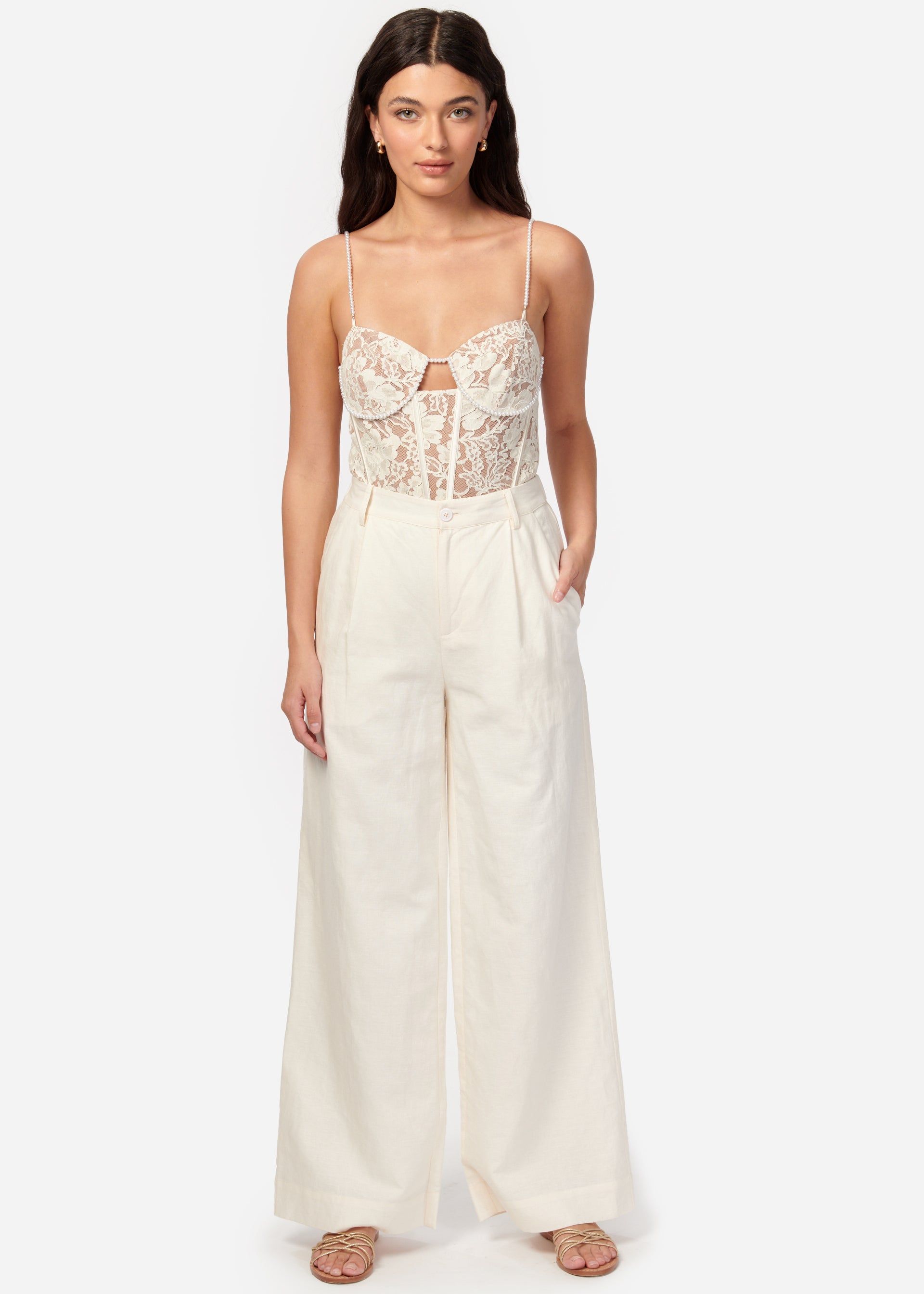 Cadiz Wide Leg Pant Ceramic sold by CAMI product image thumbnail 2