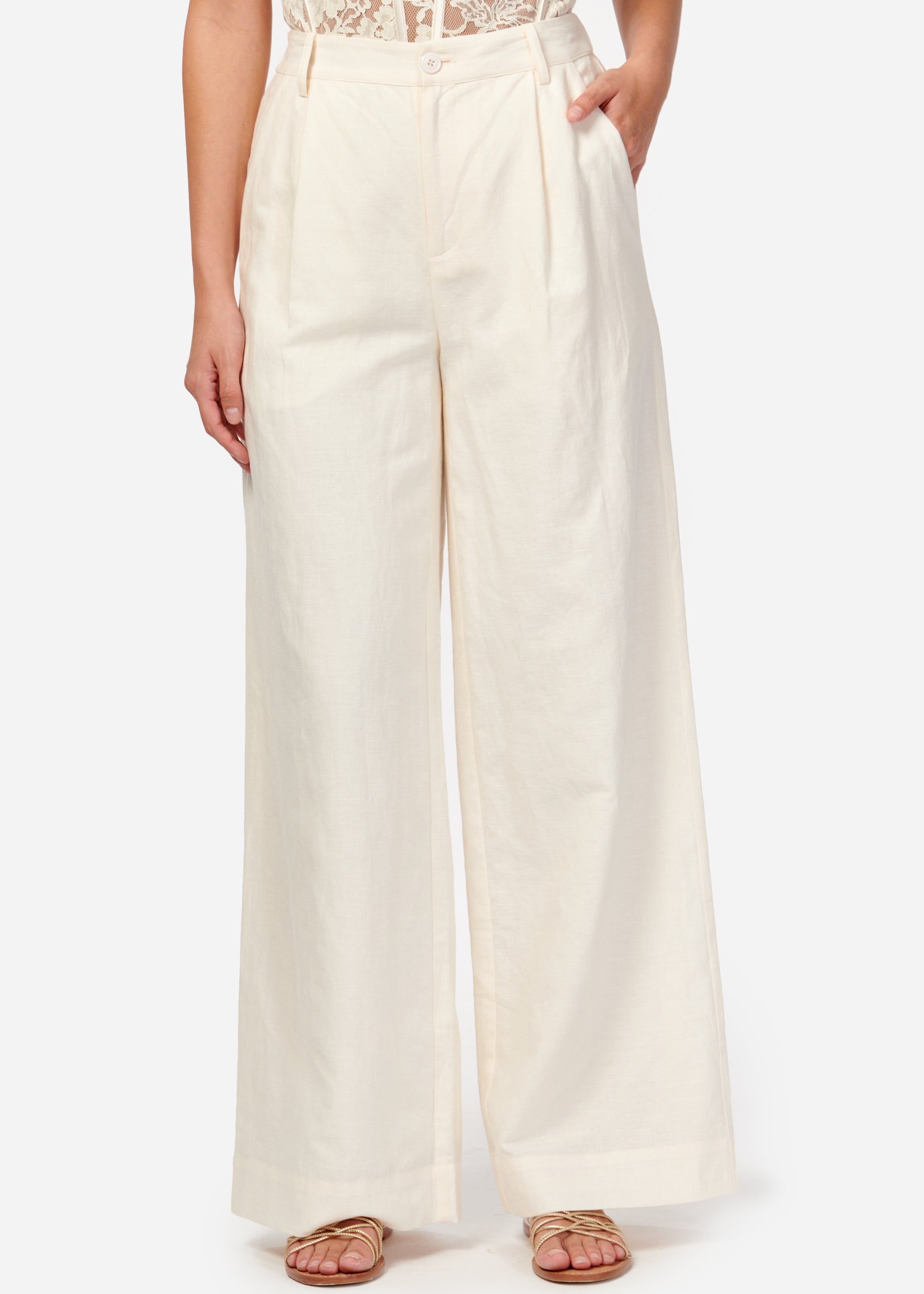 Cadiz Wide Leg Pant Ceramic sold by CAMI