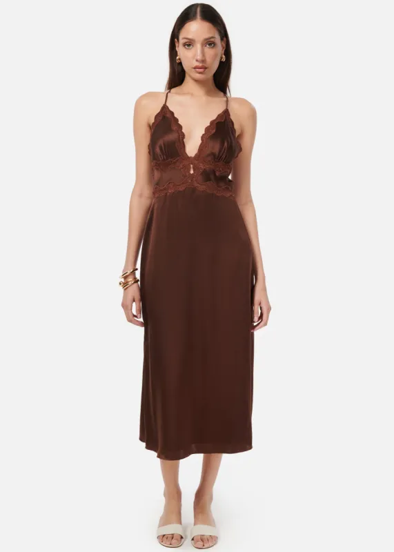 Roya Dress Mocha sold by Cami NYC