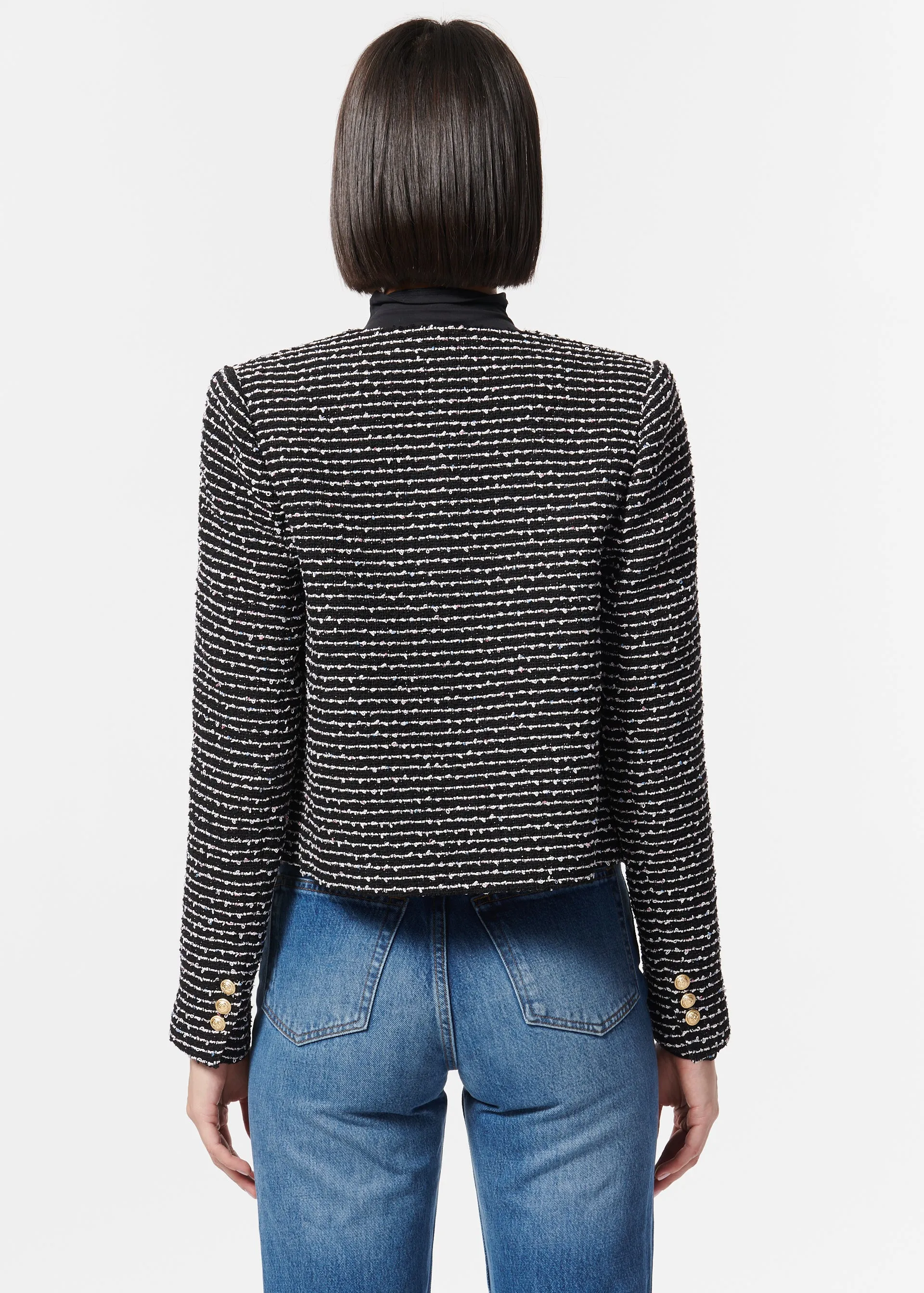 Rula Cropped Jacket Nautical Tweed sold by Cami NYC product image thumbnail 5