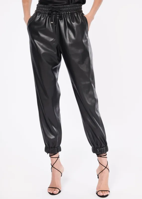 Dalton Vegan Leather Pant Black made by Cami NYC