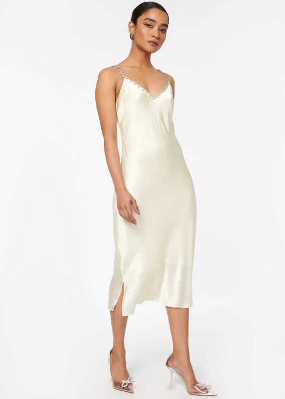 Raven Crystal Dress Vanilla sold by Cami NYC