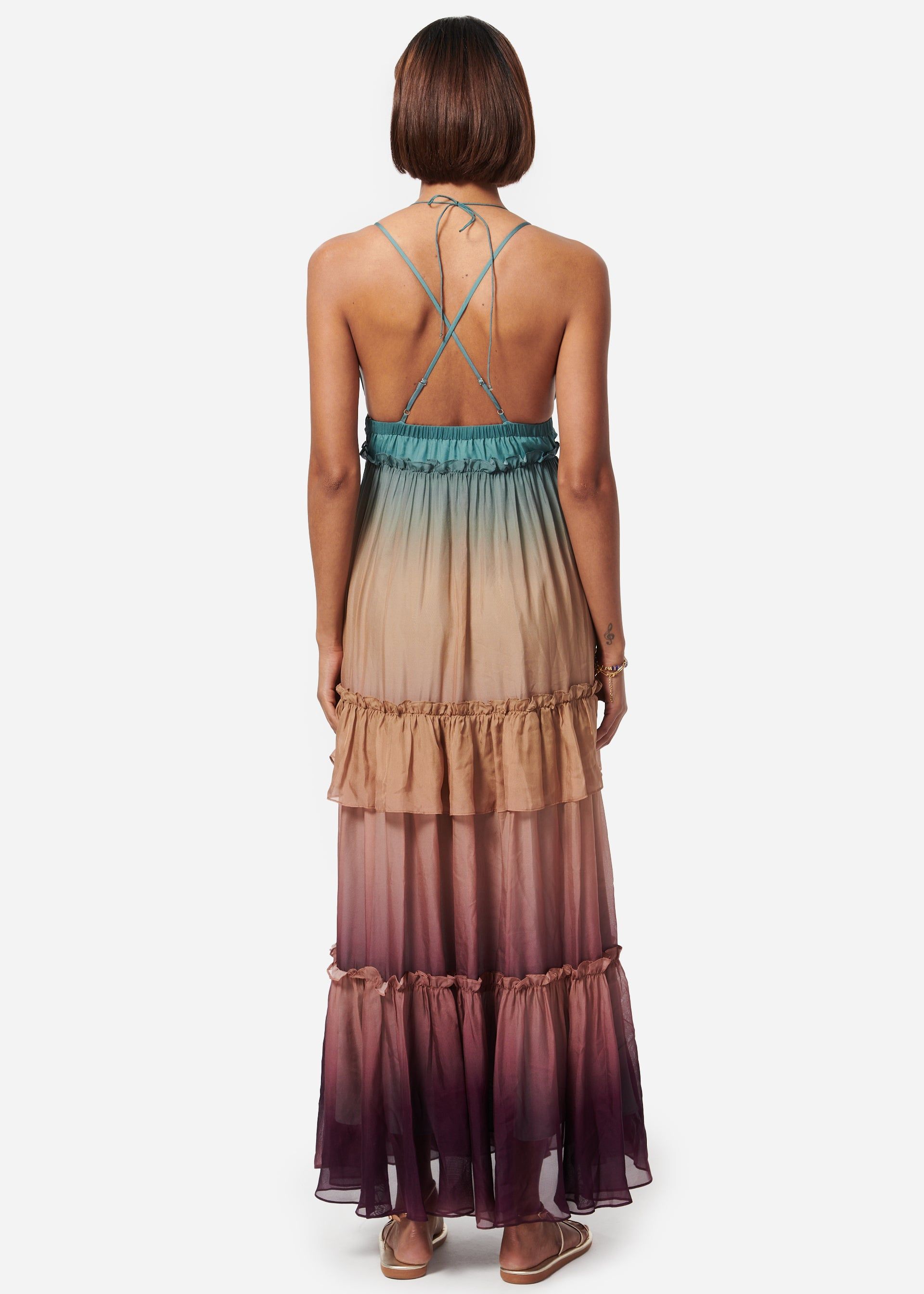 Doris Chiffon Dress Solstice Ombre sold by Cami NYC product image thumbnail 4