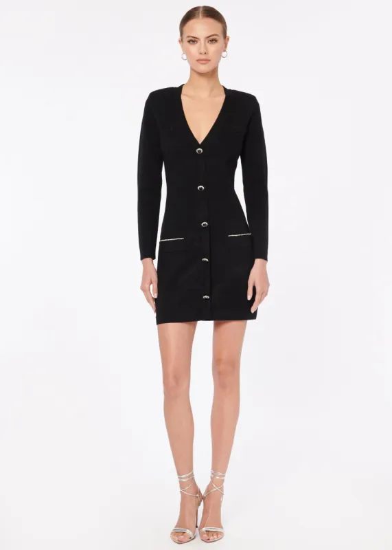 Marisa Sweater Dress Black sold by Cami NYC