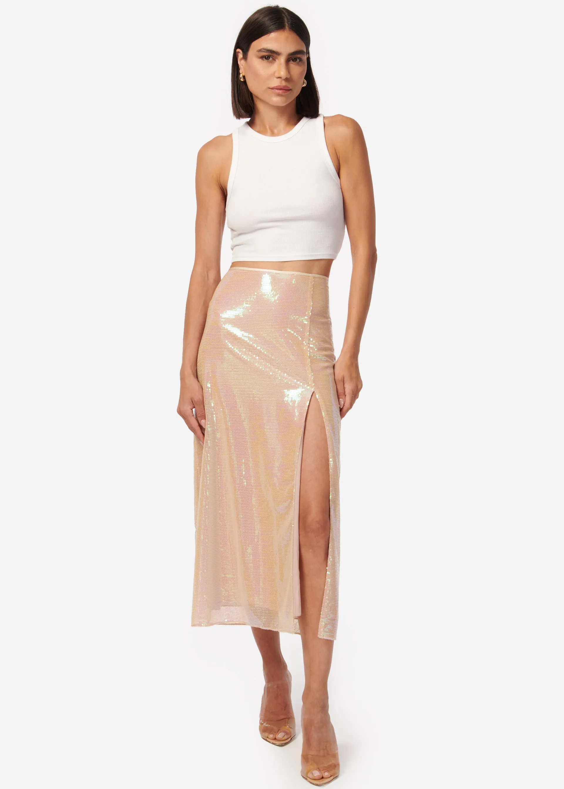 Artemis Sequin Skirt Opal Sequin sold by Cami NYC product image thumbnail 2