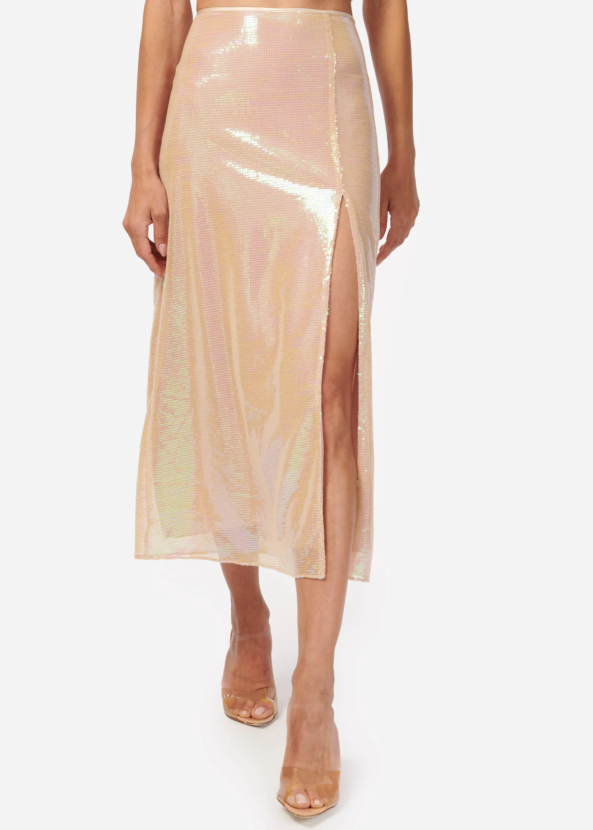 Artemis Sequin Skirt Opal Sequin sold by Cami NYC