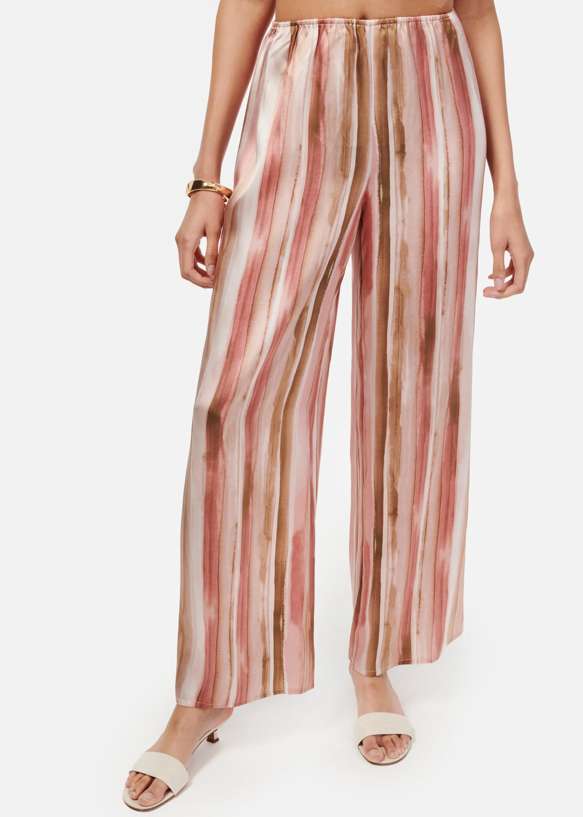 Quincey Pant Painterly Stripe sold by Cami NYC