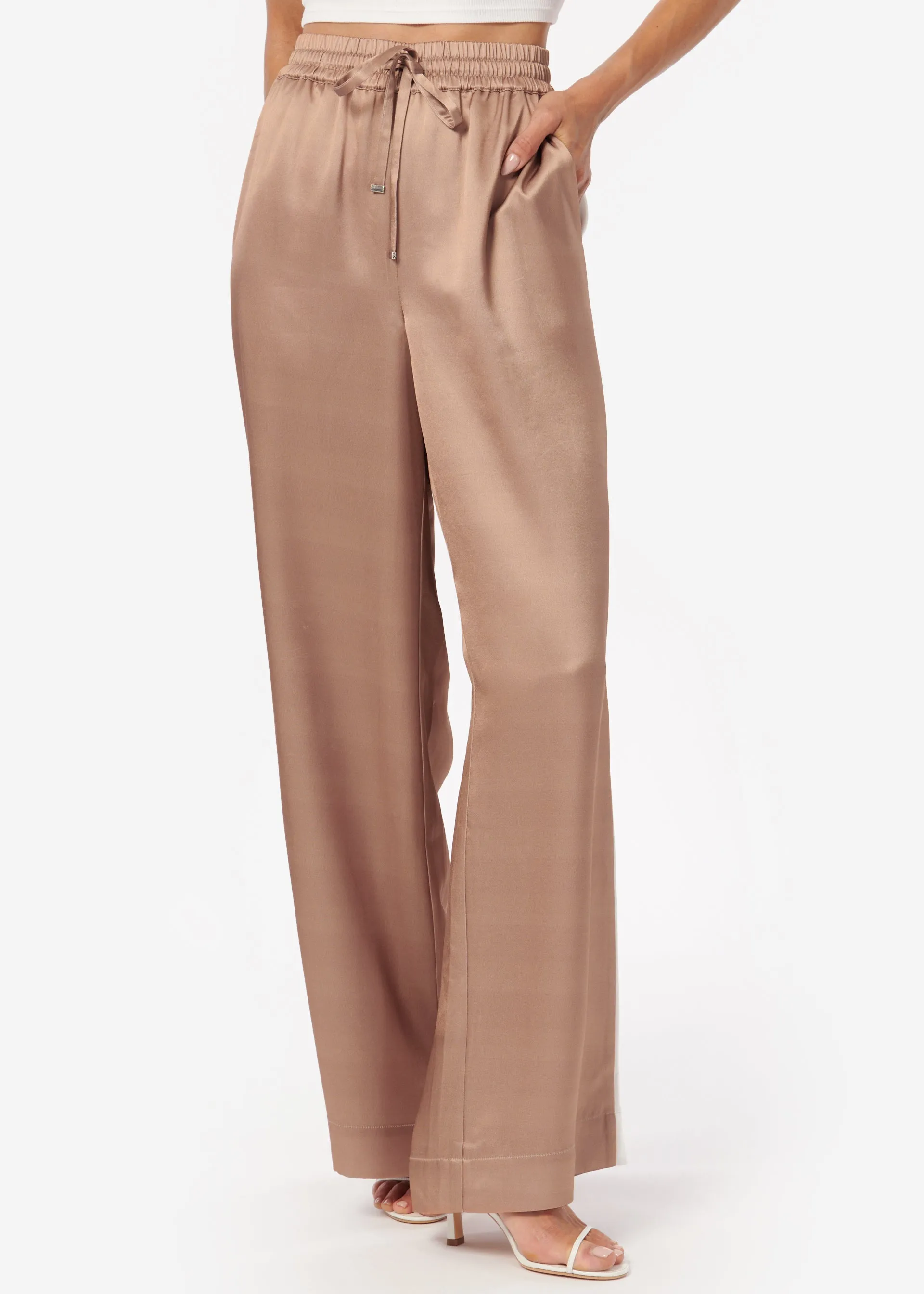 Reggie Wide Leg Pant Latte sold by Cami NYC