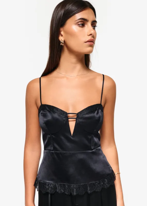 Fiorina Bustier Camisole Black sold by Cami NYC