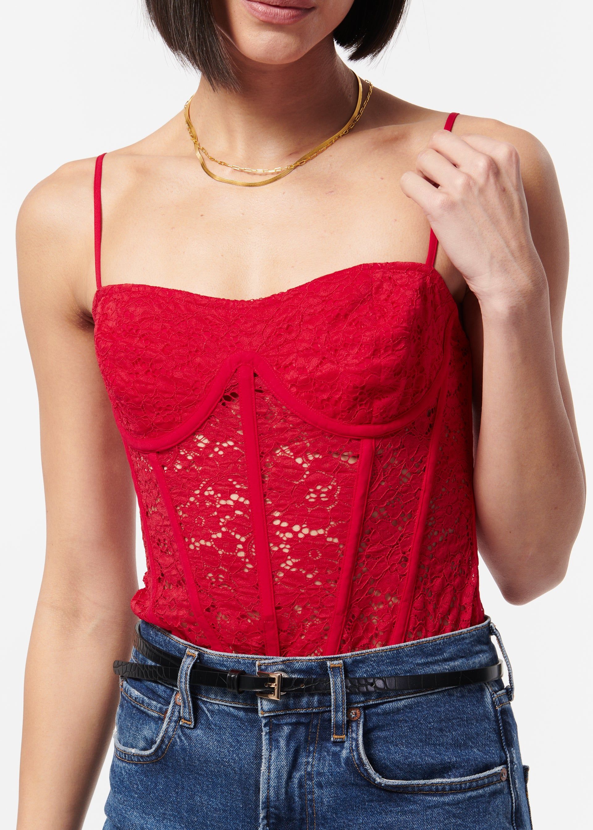 Jora Matte Bodysuit Scarlet sold by Cami NYC product image thumbnail 3